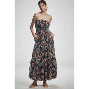 ANTHROPOLOGIE The Somerset Strapless Maxi Dress Size L - NWT ($178 Retail)